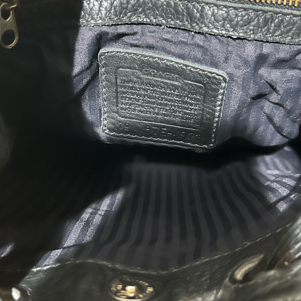 Rare Coach Black Leather Hobo Bag made in Italy - Picture 8 of 11